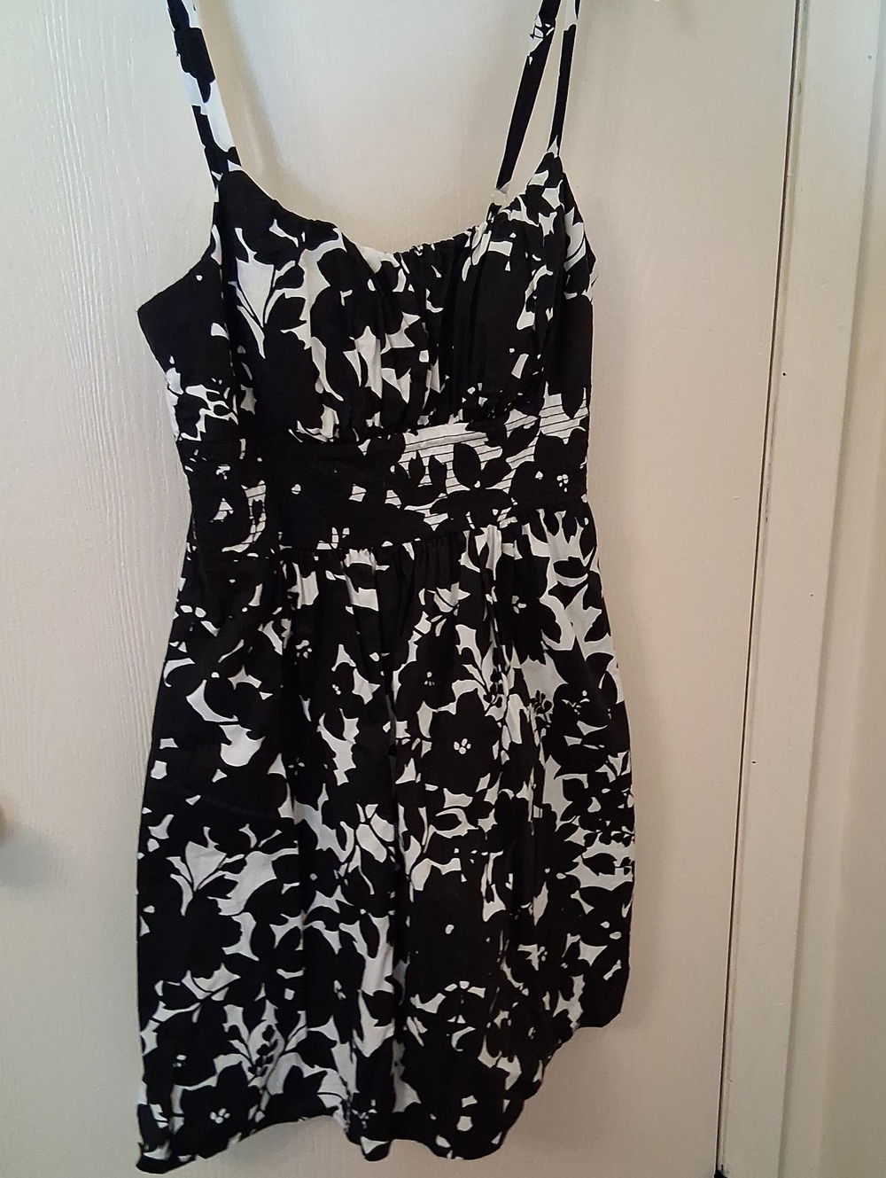 B. Smart Black and White Floral Dress
